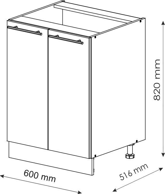 Produktbild Vicco Küchenunterschrank Fame-Line (60 x 82 x 60 cm)