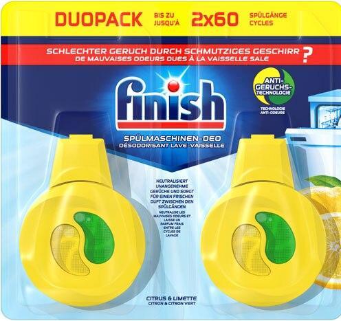 Actual product image Finish Dishwasher deodorant Citrus & Lime Duo 2 pieces (Gel, 60 Washing cycles)