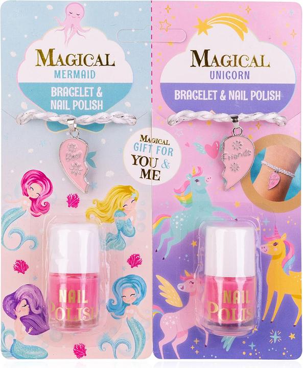Actual product image Accentra Nail polish MAGICAL UNICORN & MERMAID with bra (Rose, Colour paint)