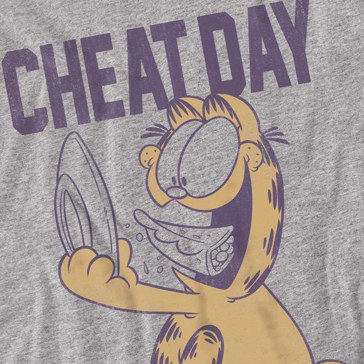 Actual product image Garfield Unisex Adult Cheat Day T-Shirt (L)