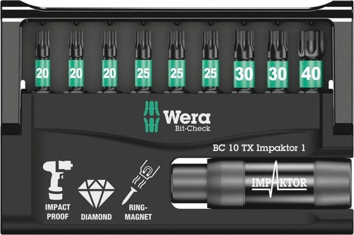 Produktbild Wera Bit-Check 10 TX Impaktor 1 (T40, T30, T20, T25)