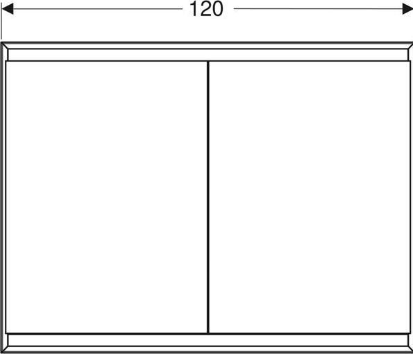 Immagine prodotto Geberit Armadio a specchio ONE con ComfortLight, 2 ante, montaggio nascosto, 120x90x15cm, 505.805.00