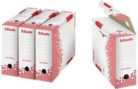 Actual product image Dymo SPEEDBOX archive box, DIN A4, white/red,(W)80 mm made from 100% recycled cardboard, 100% recyclable. (A4)