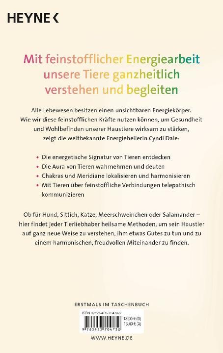 Produktbild Der Energiekörper der Tiere (Deutsch, Cyndi Dale, 2024)