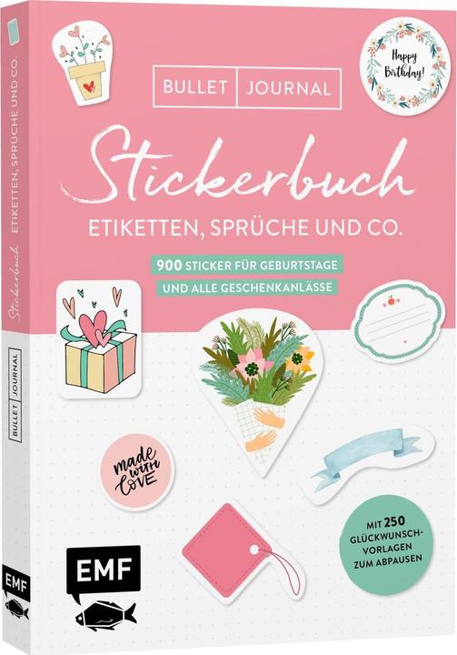 Produktbild Bullet Journal Stickerbuch Etiketten, Sprüche und Co.