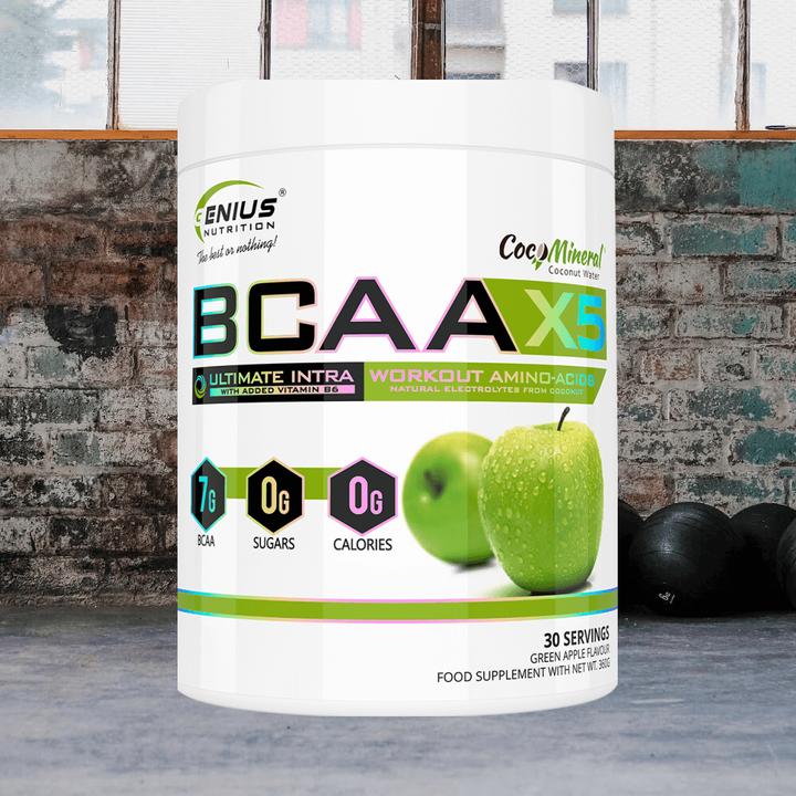 Actual product image Genius Nutrition BCAA-X5 (Green apple, 1 pcs., 460 g)