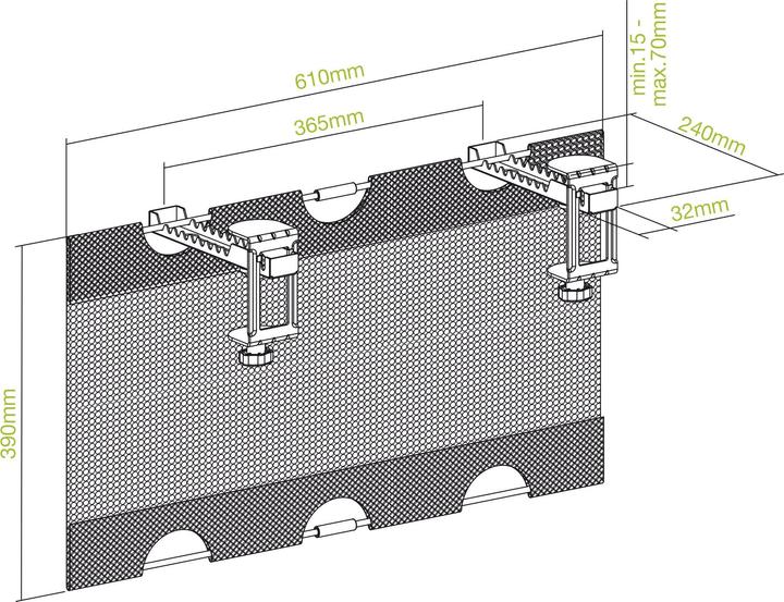 Immagine prodotto InLine Rete di contenimento per il montaggio sottobanco