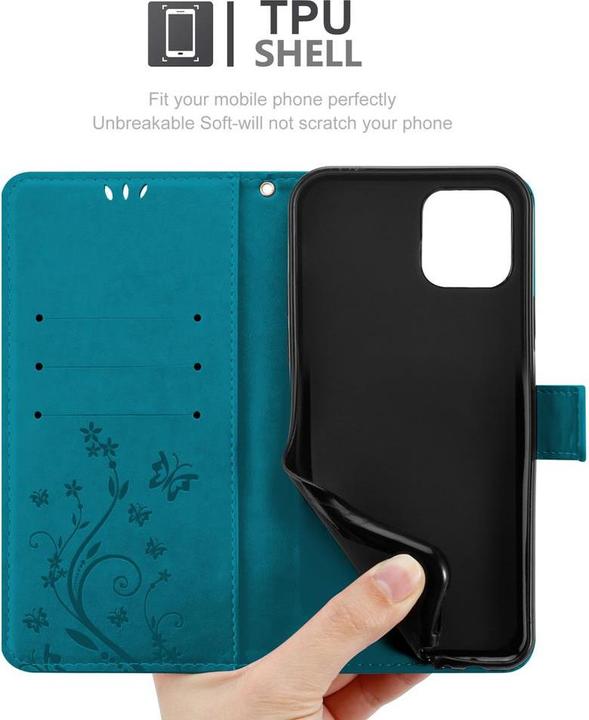 Actual product image Cadorabo Flower Book cover (Apple iPhone 12 mini)
