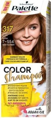 Palette Color Shampoo Coloring Shampoo Up To 24 Wash 7-554 Walnutond (317 ml, Flüssiges Shampoo)