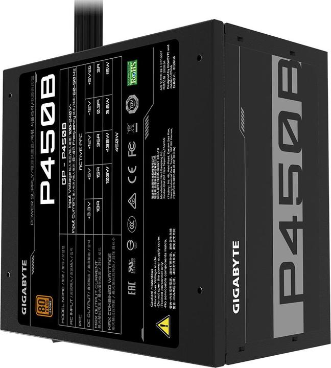 Produktbild Gigabyte P450B 450W Power Supply (GP-P450B) (450 W)