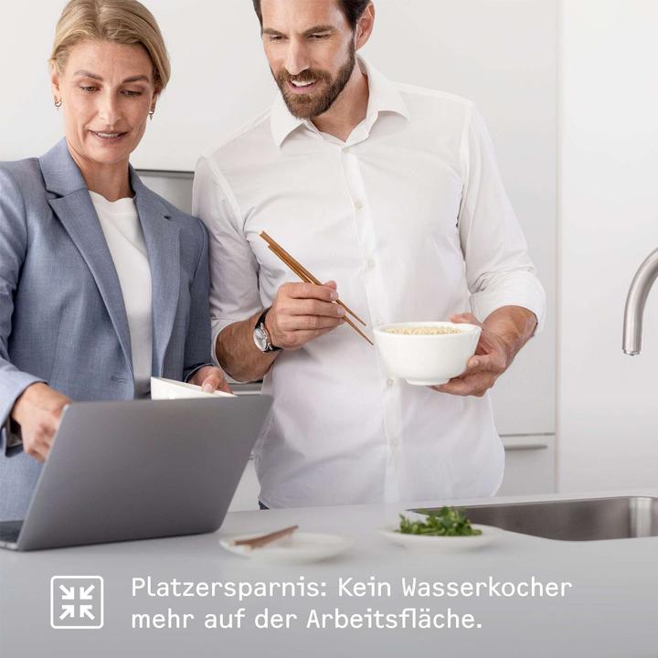 Produktbild Stiebel Eltron HOT 2.6 N Premium + 3in1 b (gebürstet), Heisswassergerät + Wasserhahn für die Küche, TÜV geprüft