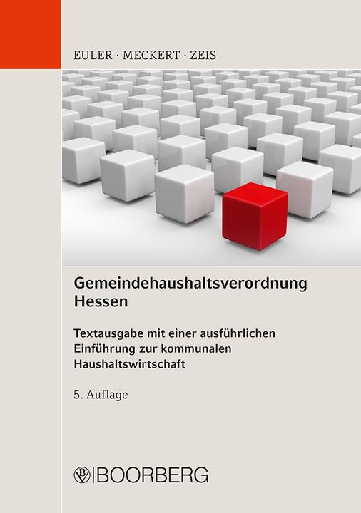Actual product image Gemeindehaushaltsverordnung Hessen (German, Adelheid Zeis, Matthias J. Meckert, Thomas Euler, 2021)