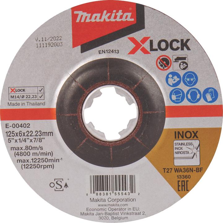Makita Schruppscheibe 125x6mm INOX (A36N)
