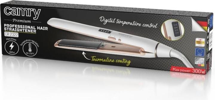 Immagine prodotto Camry Piastra per capelli professionale CR 2322 Garanzia 24 mesi (s), Sistema di riscaldamento in (Piastra per capelli)