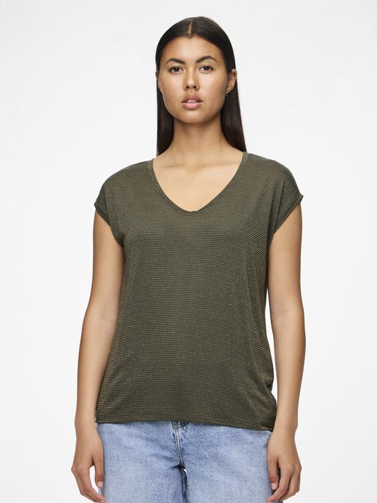 Actual product image Pieces Pcbillo Tee Lurex Stripes Noos Bc (XXL)
