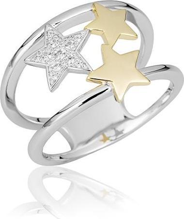 Image du produit Breuning BAGUE - BRILLE. 0,078 Ct. H/si (59, Or 750/18 K)