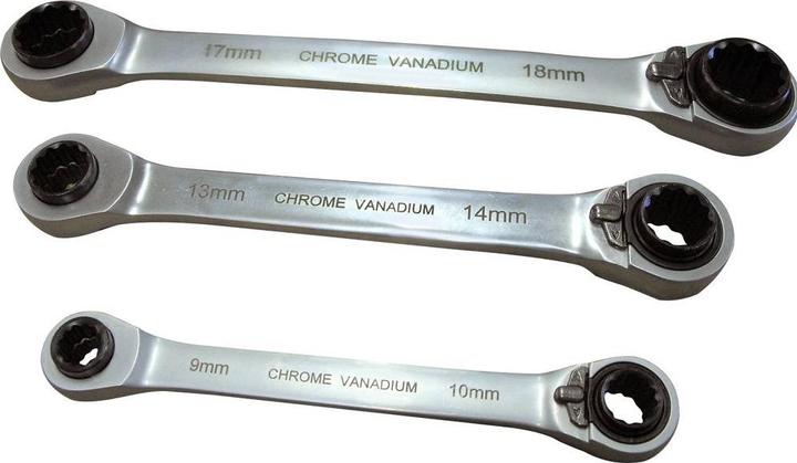 Produktbild Toolcraft Doppel-Ratschenringschlüssel-S (19 mm, 16 mm, 11 mm, 12 mm, 8 mm, 15 mm)