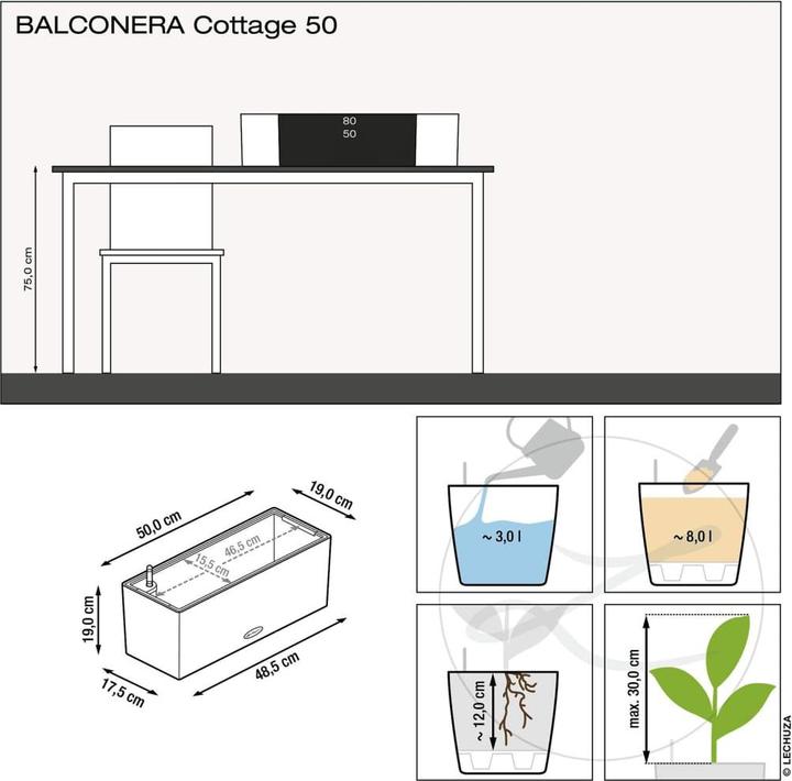 Actual product image Lechuza Balconera Cottage (19 cm)