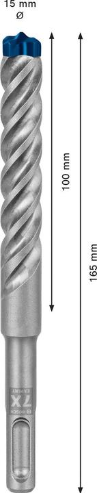 Productafbeelding Bosch Professional Zubehör Expert SDS plus-7X hamerboor, 15 x 100 x 165 mm (15,0 mm)