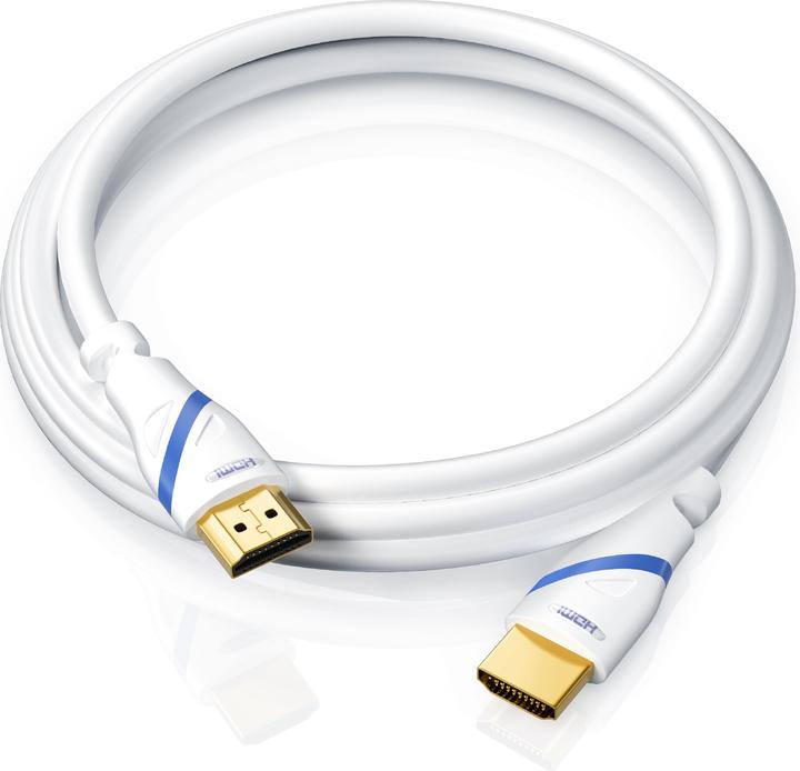 Actual product image Primewire HDMI cable 2.0b - 4k 60Hz Ultra HD - Ethernet Highspeed - Full HD - 3D - ARC - 3 x shielded (3 m, HDMI)