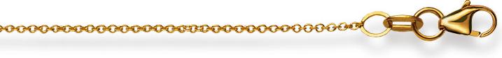 Immagine prodotto Natsumi Schmuck Collana in oro giallo 18K/750 con ancora rotonda da 1,3 mm (Oro giallo 750/18 K Oro giallo, 38 cm)