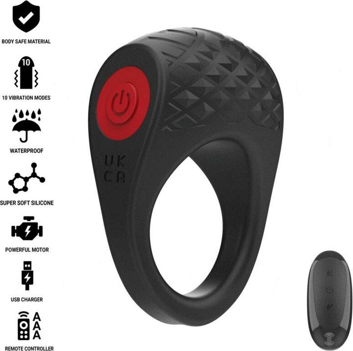 Image du produit Intense Clover Vibrator Anneau Pénis 10 Vibrations Noir