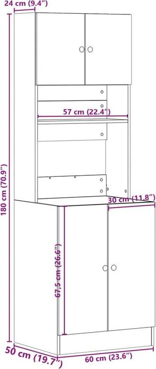 Produktbild VidaXL Klementine (60 x 50 x 180 cm)