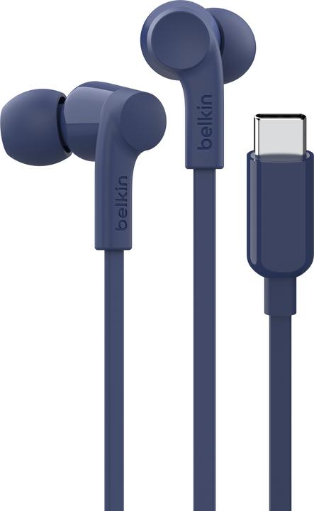 Belkin Câble pour casque Rockstar In Ear, USB-C, bleu G3H0002hqBLV2 (pas de réduction du bruit, Filaire)