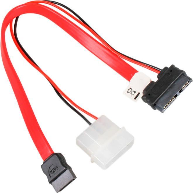 Actual product image Akasa SATA 2 combo cable (data and power) 20cm