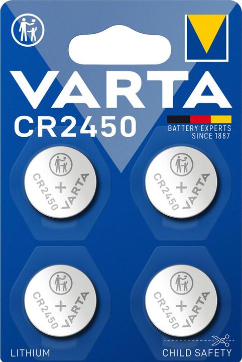 Actual product image Varta Battery Button cell CR2450 3V 570mAh Lithium 4pcs. (4 pcs., CR2450, 570 mAh)