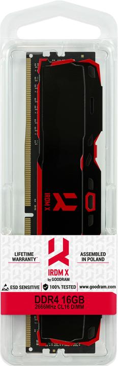 Produktbild Goodram IRDM X IR-X2666D464L16 / 16G-Speicher (DDR4, 1 x 16 GB, 2666 MHz, CL16) (1 x 16GB, 2666 MHz, DDR4-RAM, DIMM)