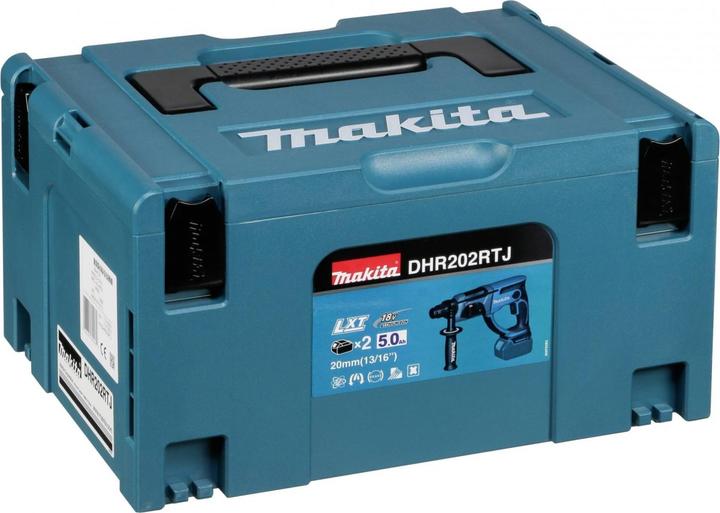 Produktbild Makita DHR 202 RTJ Akku Kombihammer 18V 2,0J SDS Plus im Makpac mit 2x 5,0 Ah Akku und Ladegerät (Akkubetrieb)