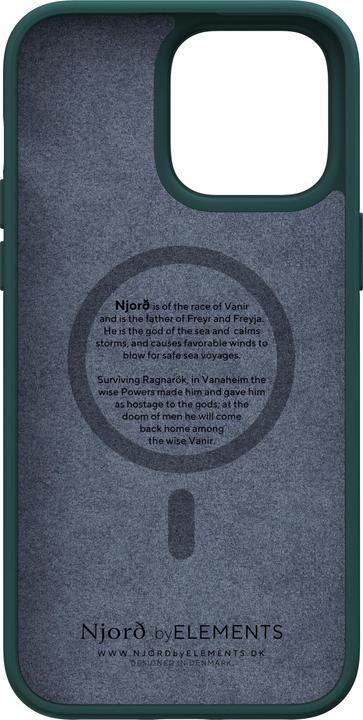 Produktbild Njord Hard-Cover Salm.Leather Magsafe Case green (Apple iPhone 14 Pro Max)