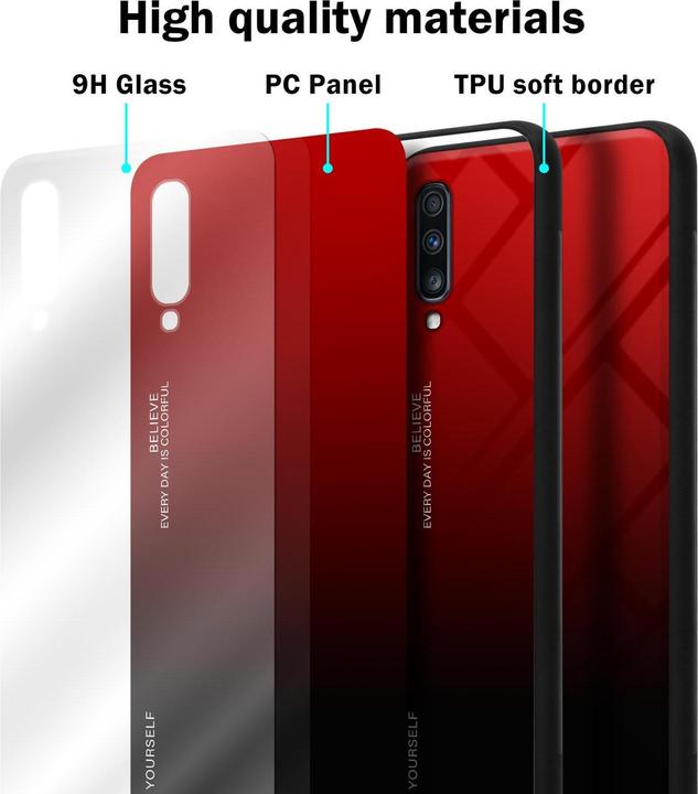 Produktbild Cadorabo TPU 2 Farben Glas Cover (Samsung Galaxy A70, Samsung Galaxy A70S)