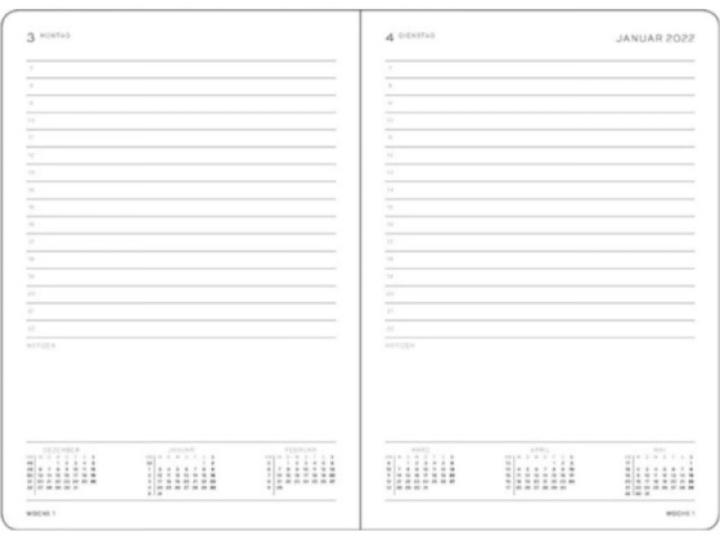 Produktbild Tageskalender Master A4 Schwarz 2025 (Deutsch)