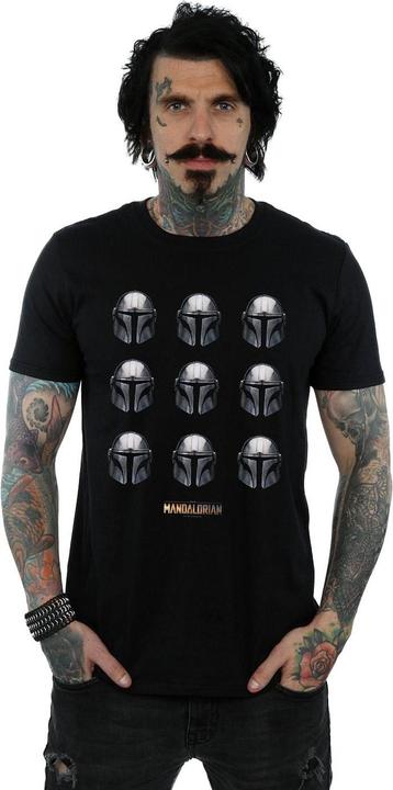 Image du produit Star Wars - T-shirt THE MANDALORIAN HELMET PATTERN - Homme (L)
