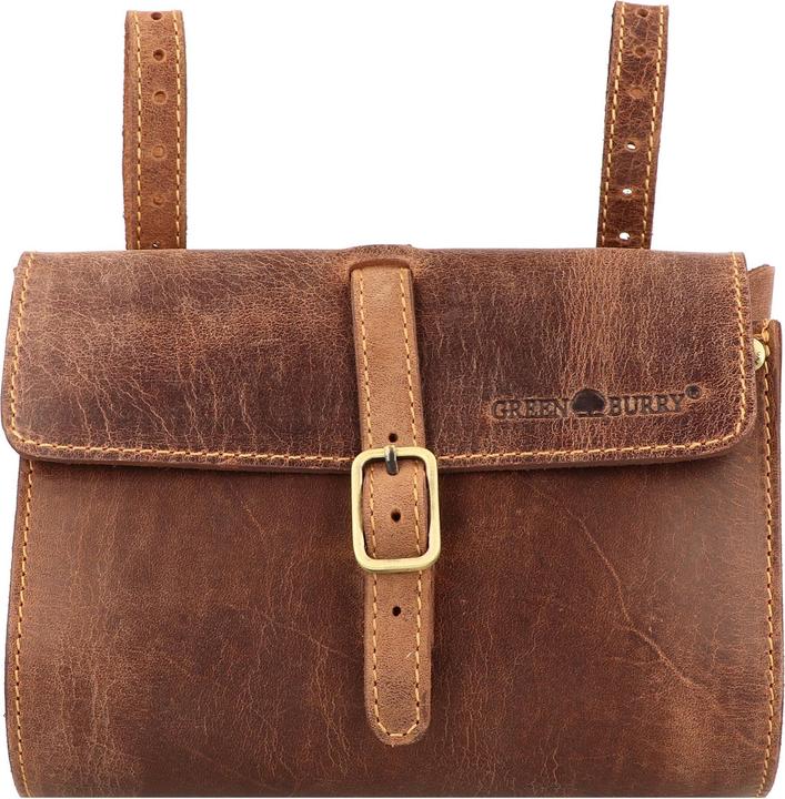 Produktbild Greenburry Vintage Fahrradtasche XL Leder 20 cm (2 l, Lenkertasche)