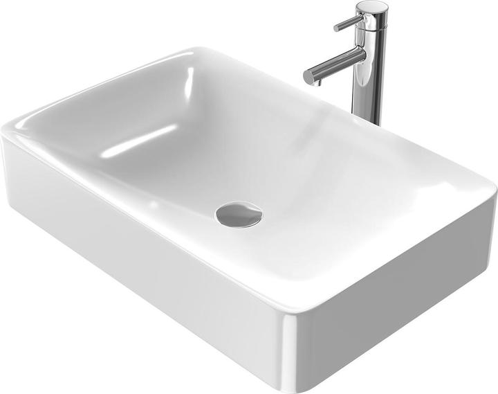 Produktbild Emke Aufsatzwaschbecken Kleines Waschbecken Rechteckig Waschplatz Handwaschbecken, Rechteckig Waschp (395 mm, 595 mm)