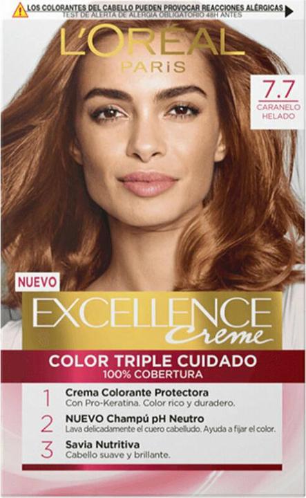L'Oréal Paris EXCELLENCE Creme tinte #7.7-caramelo helado
