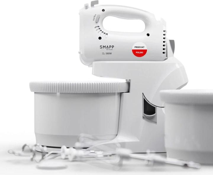 Image du produit Smapp Hand Mixer Blender with Bowl 451.66 2 Bowls White Safe Shopping with Home Delivery (580 W)