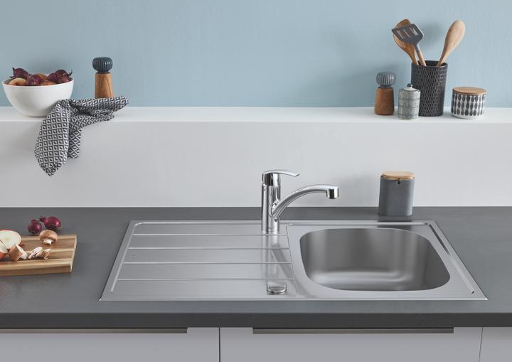 Produktbild Grohe K200 Edelstahlspüle mit Abtropffläche (Aufsatzspülbecken, 50 cm, 86 cm)