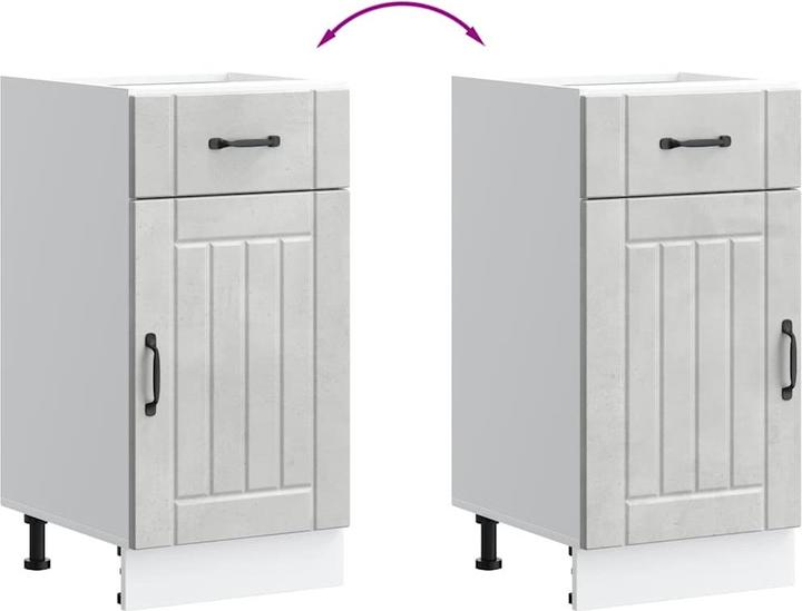 Immagine prodotto VidaXL Base per cucina Lucca Concrete grey Base per lavello in legno (40 x 46 x 81,5 cm)