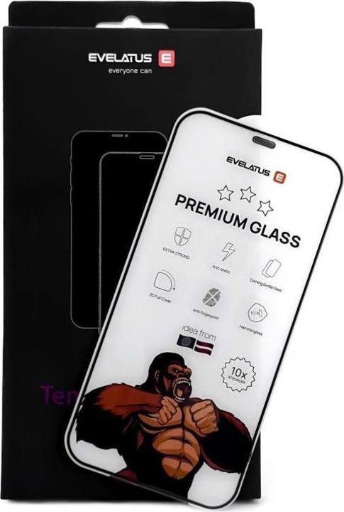 Image du produit Evelatus iPhone 12/12 Pro Corning Gorilla Glass Anti-Static 3D Full Cover 10X Stronger (1 pièce(s), Apple iPhone 12, Realme 12 Pro+)