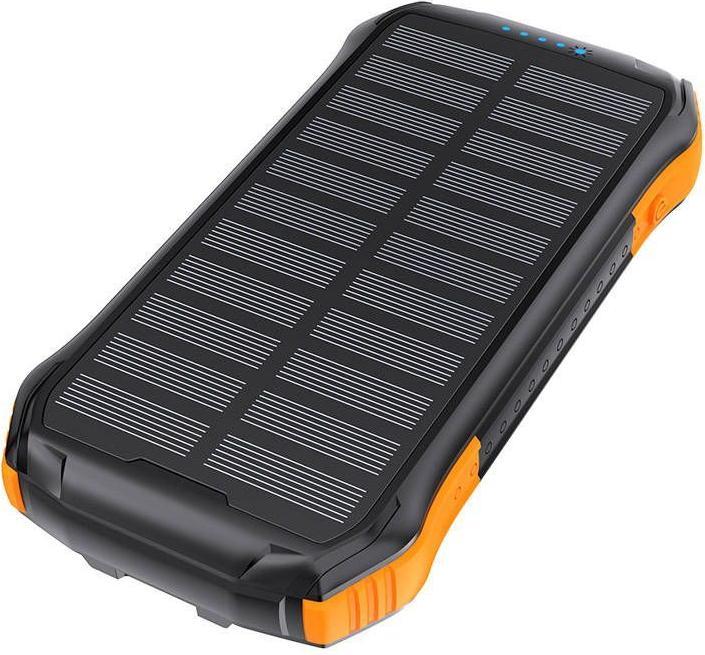 Choetech Powerbank solare con ricarica induttiva 10000mAh Qi 5W arancione (B659) (10000 mAh, 37800000 W, 10000 Wh)