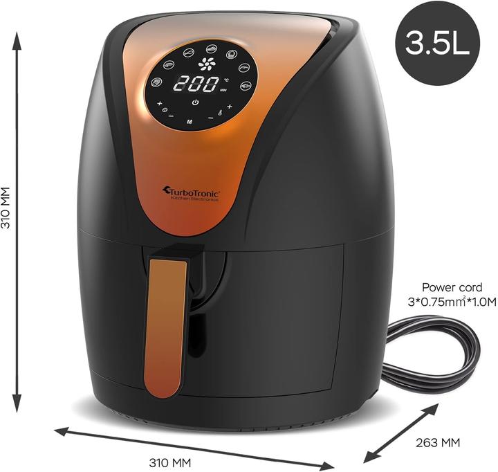 Immagine prodotto TurboTronic By Z-Line Friggitrice digitale ad aria calda nera