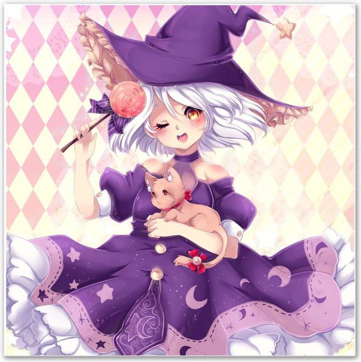 Immagine prodotto Trenddeko La Doll Blanche - Piccola strega (50 x 50 cm)