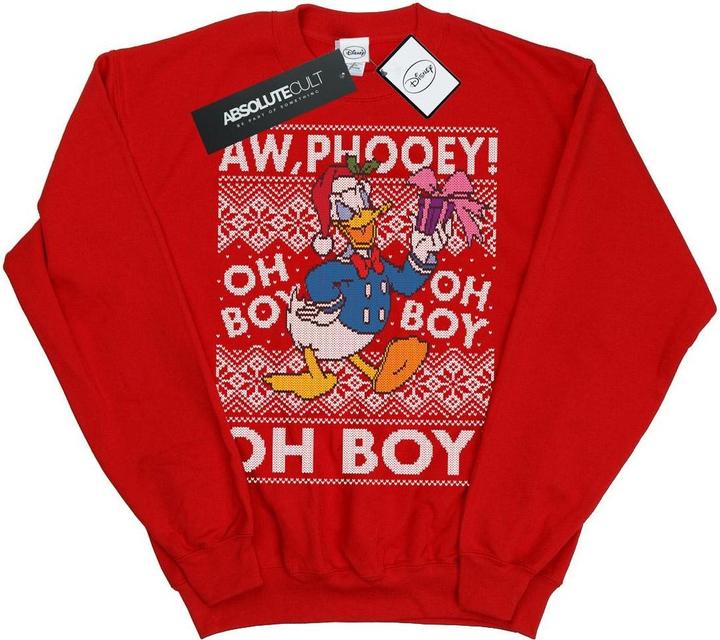 Immagine prodotto Disney Donald Duck Christmas Fair Isle Felpa Ragazzi (152, 158)