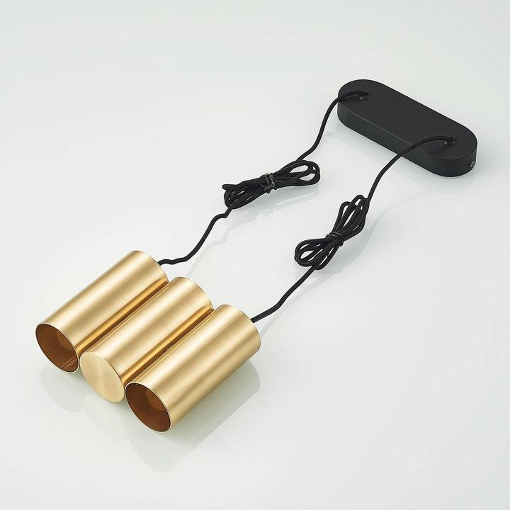 Actual product image Lucande Cesur 3 pendant light Brass (GU10)