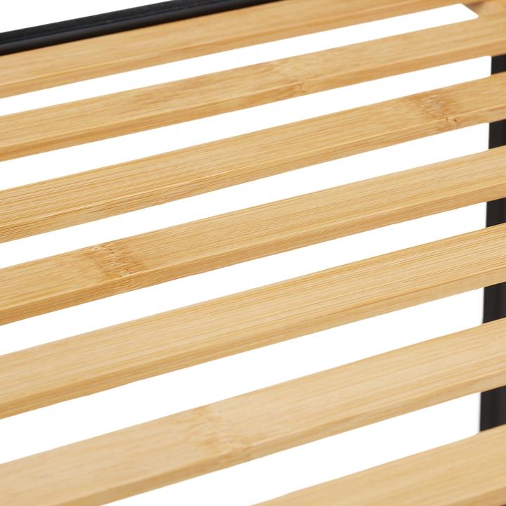 Image du produit Relaxdays Etagère, bambou & métal (39 x 32,5 x 71 cm)