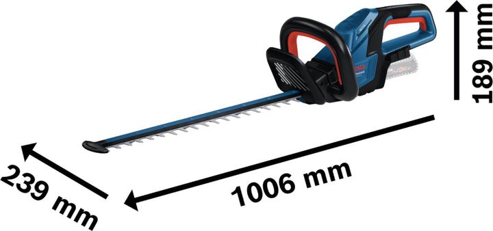 Actual product image Bosch Professional Bosch GHE 18V-50 Professional Akku Heckenschere 18 V 50 cm Brushless + 2x Akku 5,0 Ah + Ladegerät (Cordless hedgecutters)